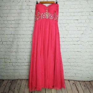 Cinderella Rhinestone Prom Dress Used
